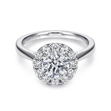14KW Diamond Engagement Semi-Mount Ring, .42 CTW